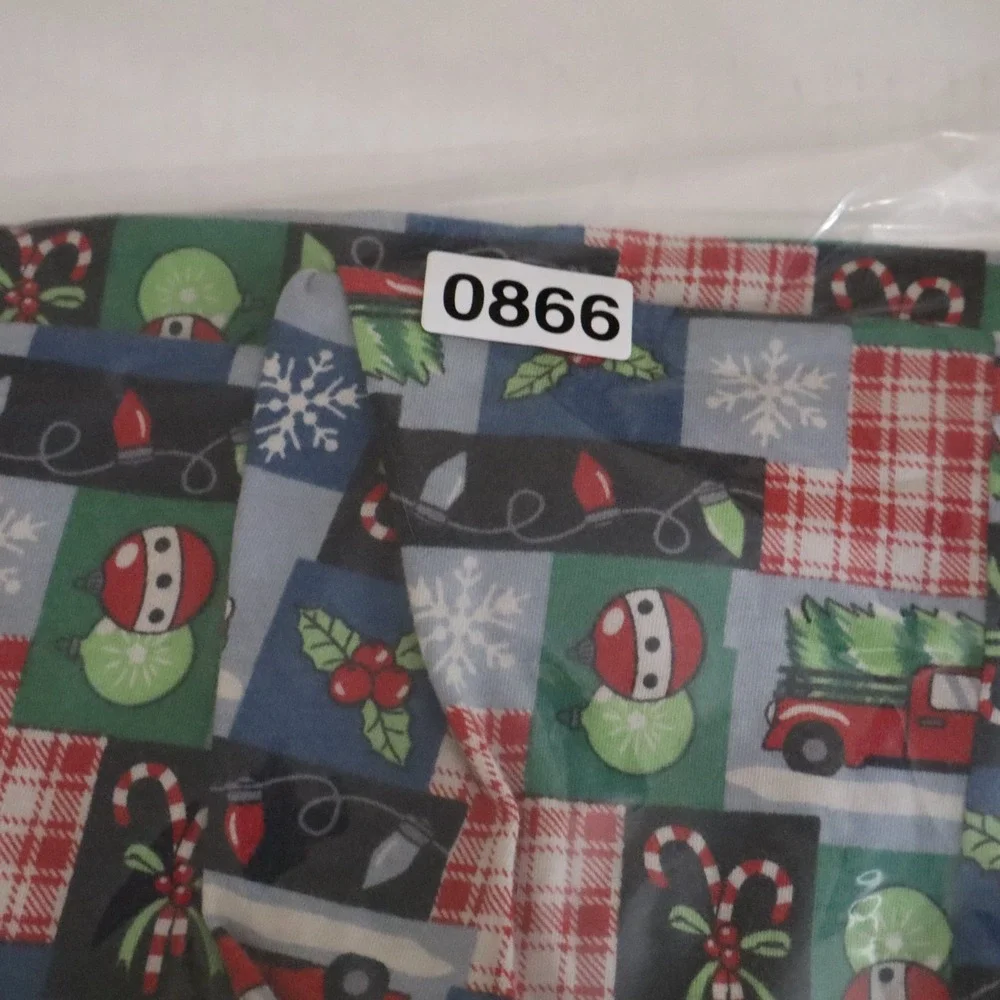 Holiday Time Men's S Christmas Pajama Pants Patchwork Print Red Truck Gingerbrea